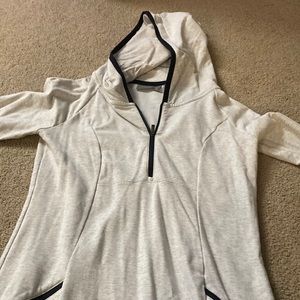 Tunic length lightweight sweatshirt